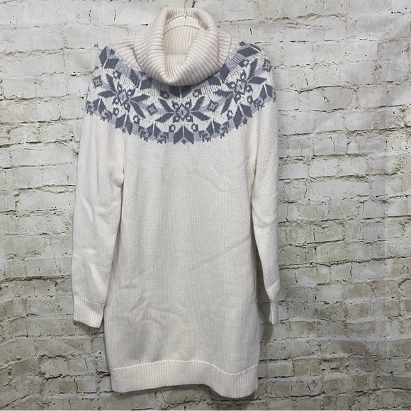 NWT Lauren Ralph Lauren Cream Cowl Neck Wool Blend Sweater Dress - Picture 1 of 5
